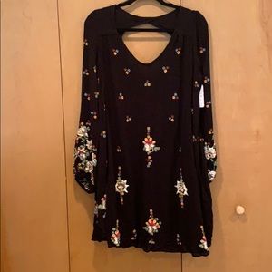 FREE PEOPLE Embroidered Long Sleeve Dress